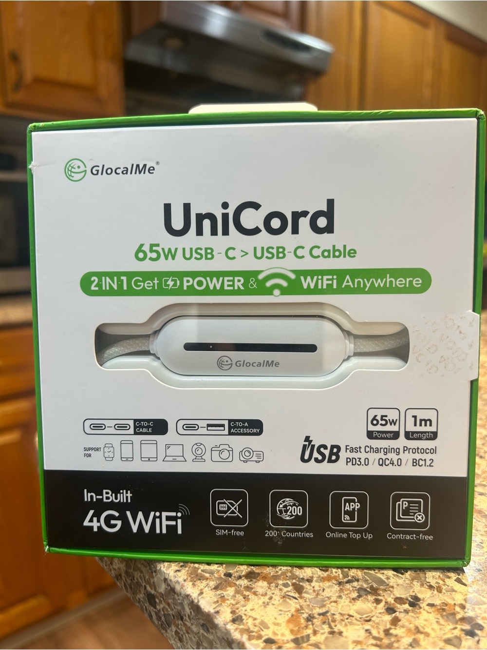 UniCord 65W USB-C to USB-C Cable — White